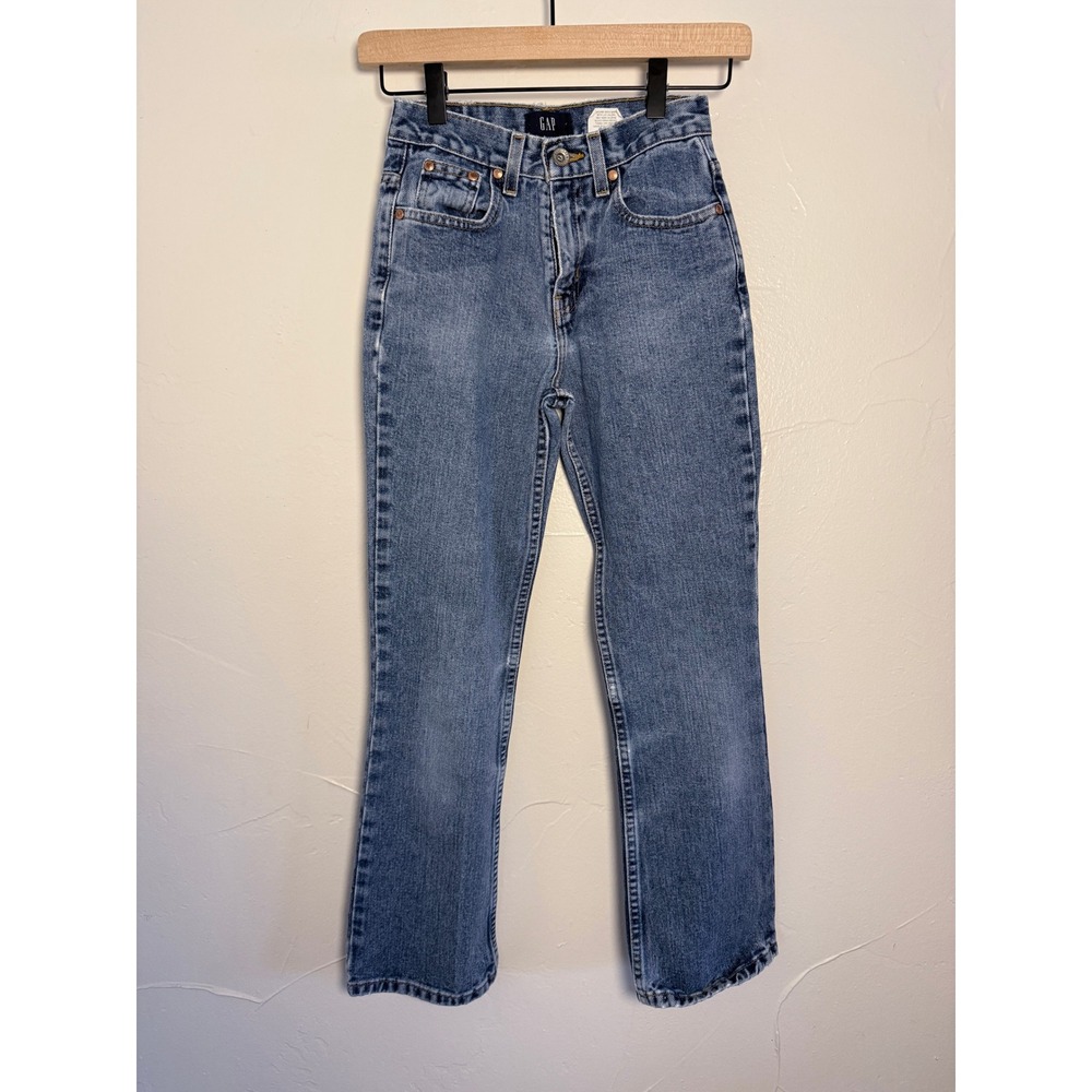 Vintage Gap Girls Flare Jeans 12 Slim Blue 100% Cotton Y2K Denim